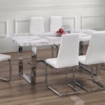 7 piece Dining set  T3355-210 White color