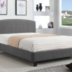 High Platform Bed D-2355 grey