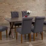 7 Piece Dining set T3355-258 charcoal color