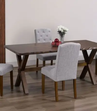 5/7 Piece Dining table and chairs set T3355-256 grey or charcoal color