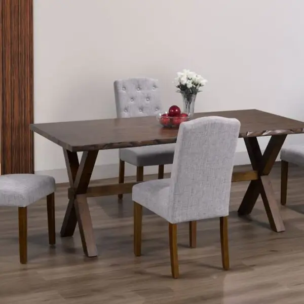 5/7 Piece Dining table and chairs set T3355-256 grey or charcoal color