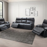 3 Piece Power Recliner Sofa Set - T1117C-Set Grey